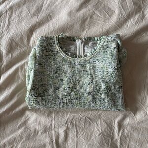 Wilfred Leafy Green Smocked Top